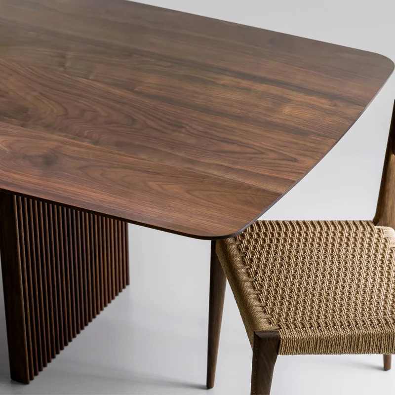 Luxury Modern Restaurant Modern Design Square Shape Natural Wood Dining Table