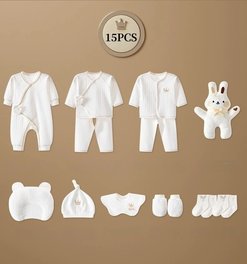 High quality New born 0-3 months 100% cotton Baby Clothes 15 - 20 piece Baby Gift Box Set