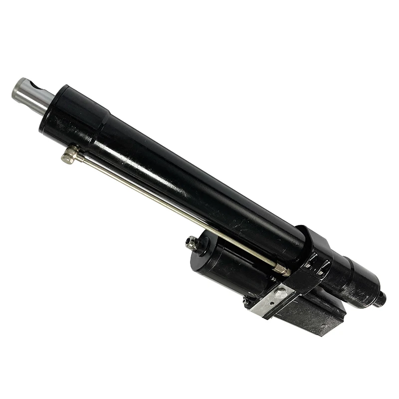 New 12v/24v DC 2.5T 400mm stroke electro hydraulic linear actuator for mechanical lifting 5-6mm/s electro hydraulic actuator