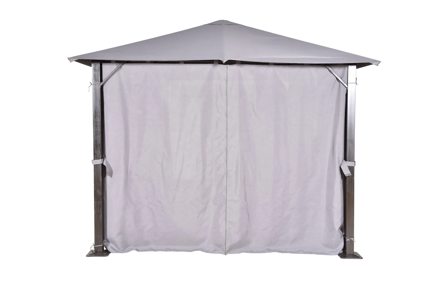 High Quality 3x3x2.6m Single Topped Hand-Painted Metal Outdoor Gazebo Aluminum & Wood Frame Motorized Steel Material for Garden