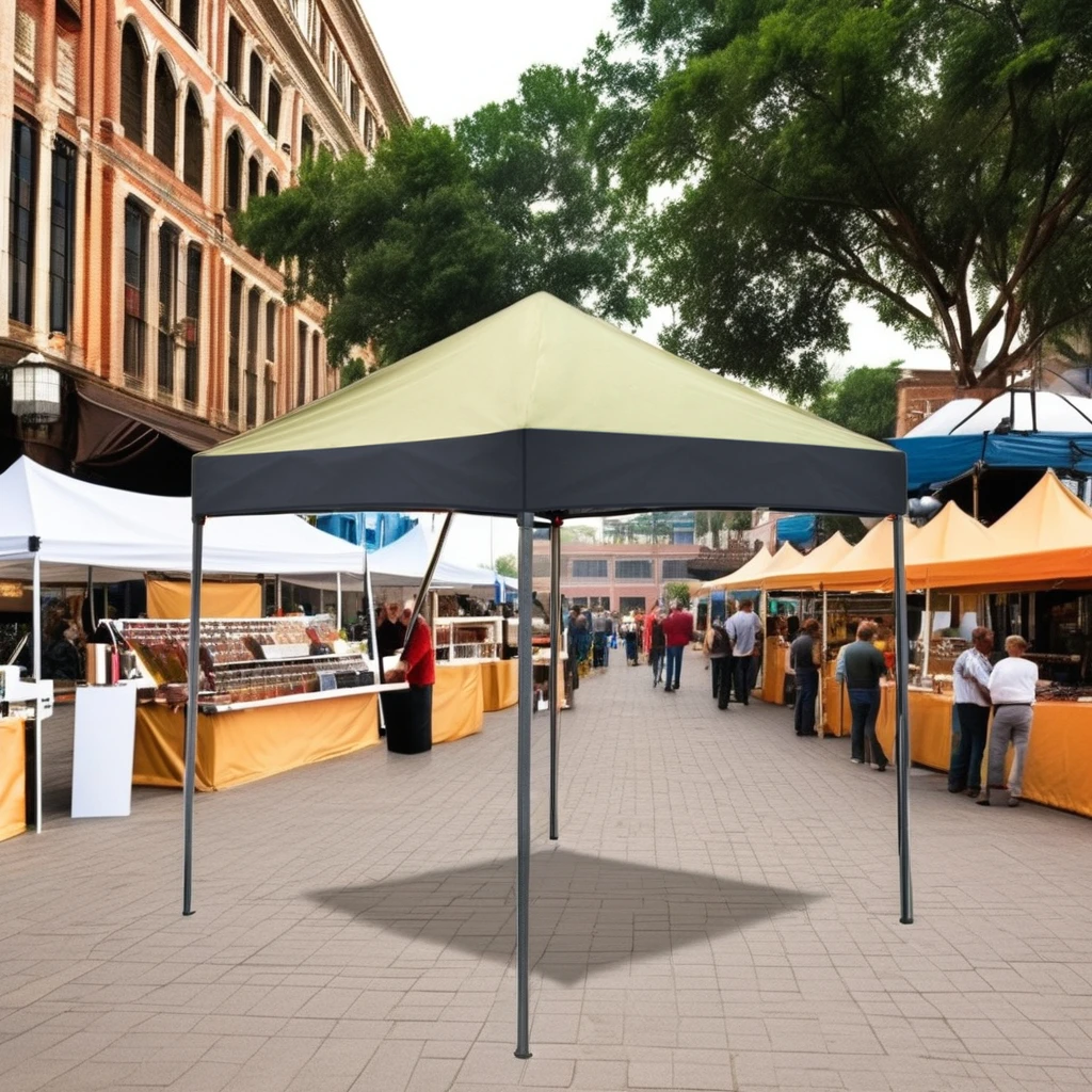 Telescopic Four-Legged PVC Rain Tent Pop-Up Sun Protection Garden Umbrella for Trade Shows and Outdoor Events