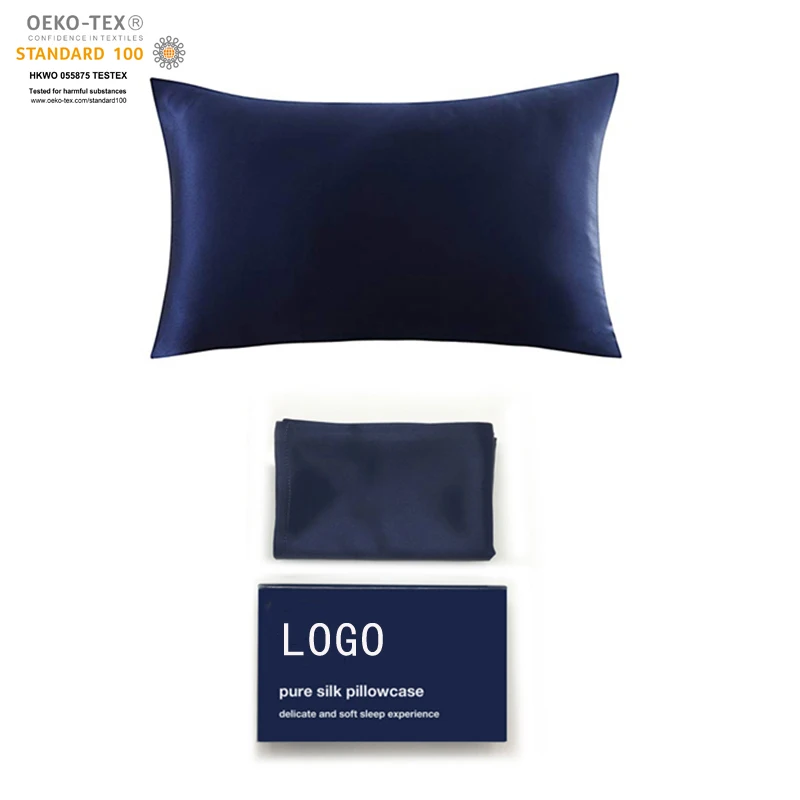 Oeko Tex 100 Luxury Custom Natural Silk Satin Pillow Case Covers Set 100% MulbeRry Silk Pillowcase Pure Silk Pillow Case