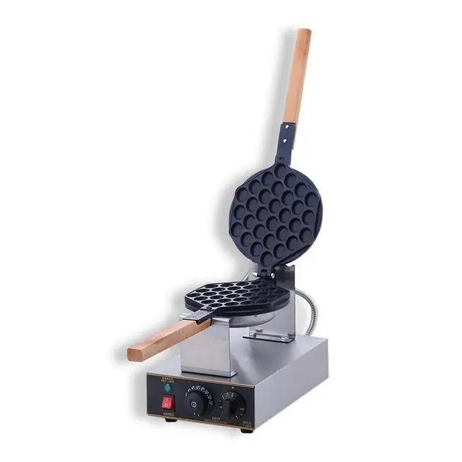 
220V/110V Commercial Bubble Waffle Maker Electric Chinese Eggettes Puff Cake Waffle Maker Custom Plate Iron Bowl 