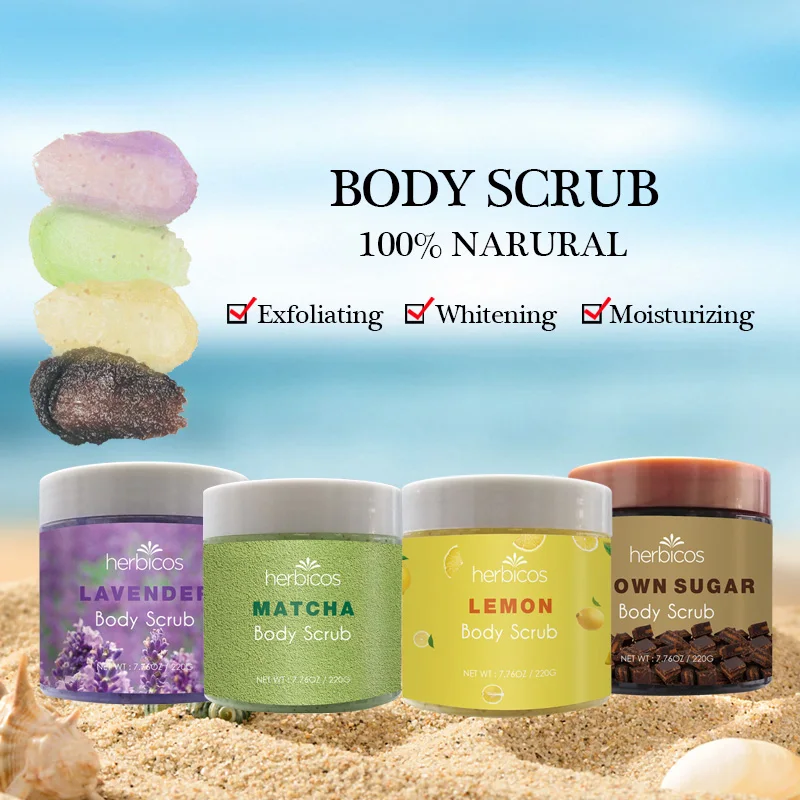 Private Label Wholesale Organic Brightening Vitamin C Mango Lemon Sugar Body Scrub