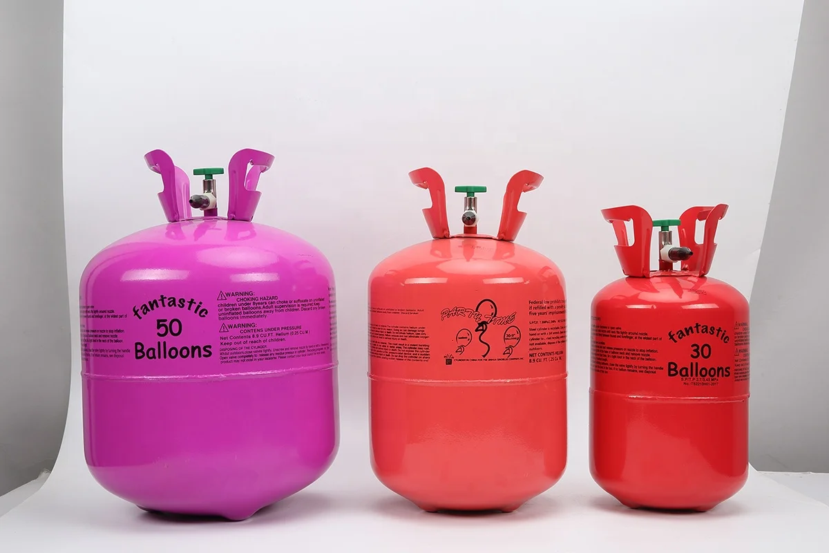 High Pressure 22.4L Helium Gas Cylinder Balloon 99.99 Helium Gas Cylinder Filling 50PCS Helium Balloon Tank