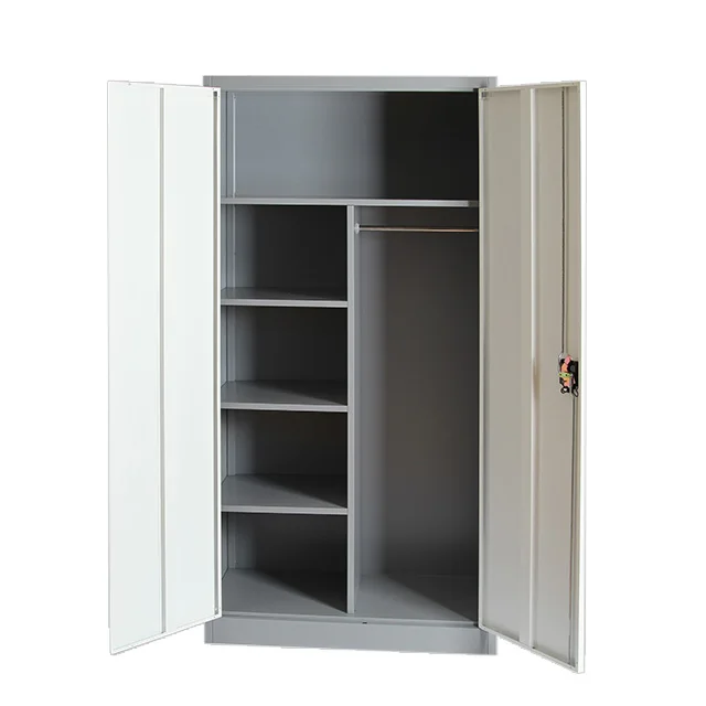 2 door cheap price clothing wardrobe second hand steel cupboards metal metalcese storage cabinet for clothes