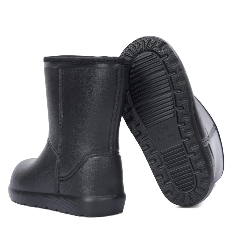 Eva Rain Boots With Cotton Rubber Winter Shoes Non-Slip Fishing Water Shoes And Labor Protection Rain Boots