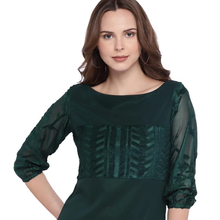 
Дизайнерский Сакраменто зеленый топ 