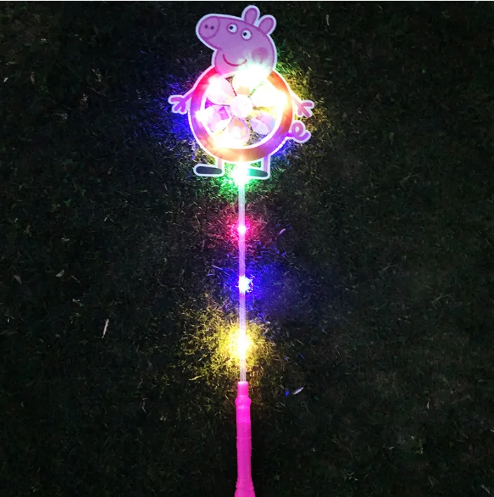 Доставка, детская игрушка, мультяшная светодиодная подсветка, цветная ветряная мельница