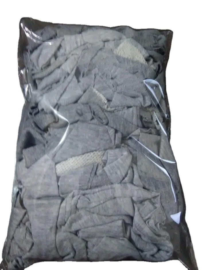Industrial Gray Melange Color Recycled Knit Fabric Waste Supplier from Bangladesh garments waste fabric clips