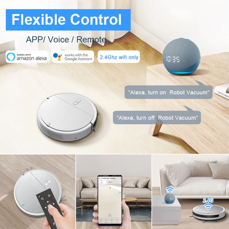 wifi APP control commercial automatic wet steam electric cleaner vacuum mop robot with water tank