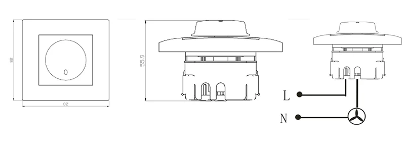 High efficiency AC DC EC electric fan motor generator speed regulator