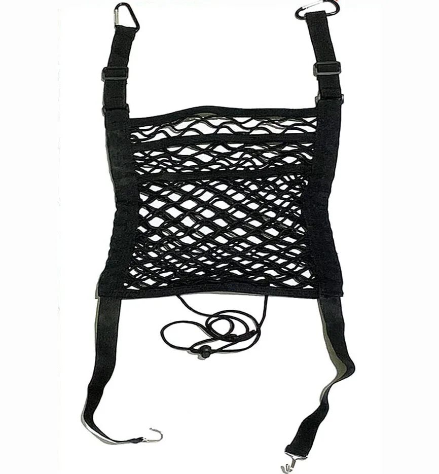 Car Seat Back Net Bag Handbag Holder Driver Storage Netting Pouch 3-Layer Car Mesh Organizer