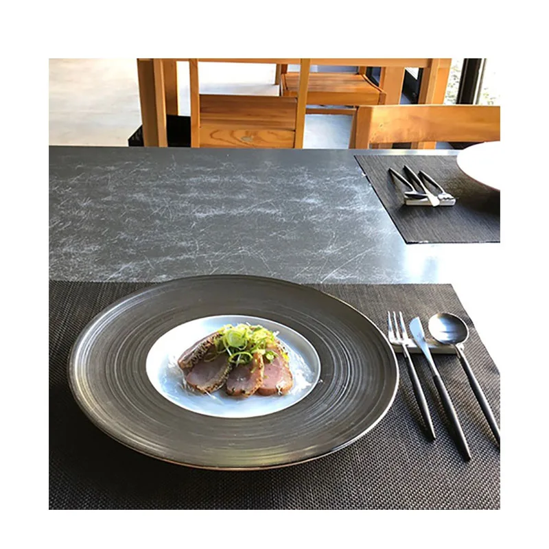 Modern lifestyle tableware color dining food plate ceramic dish plate