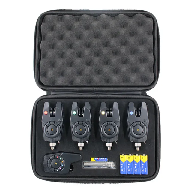 Wholesale Price Superior Quality Waterproof Resistant Durable Excellent Performance JZH-RF1688 Fishing Bite Alarm Black 4+