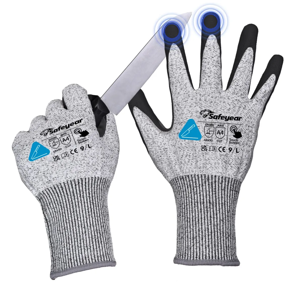 HDPE Knife Cut Proof Work Gloves Grade Level 5 Cut Resistant Gloves Anti-cut A6 Protection Safety Gloves for Glass Meat Fish etc