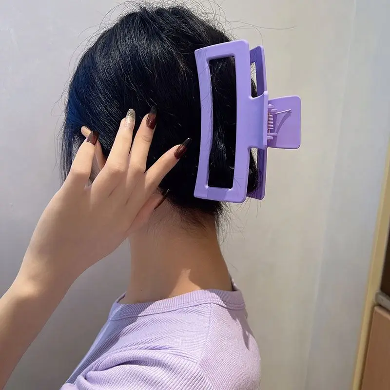 Oversize Frosted Candy Color Big Crab Hair Claws Girl 2023 Elegant Hair Accessories Clamp Large Acetate Hair Claw