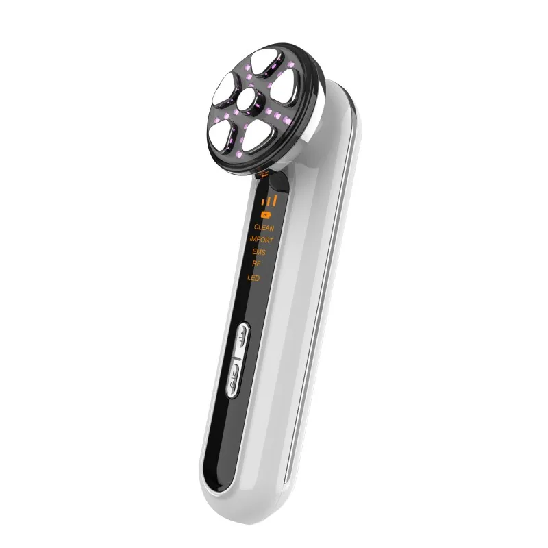 RF facial beauty instrument Household skin rejuvenating instrument Multi functional ems RF machine Neck color light introducer