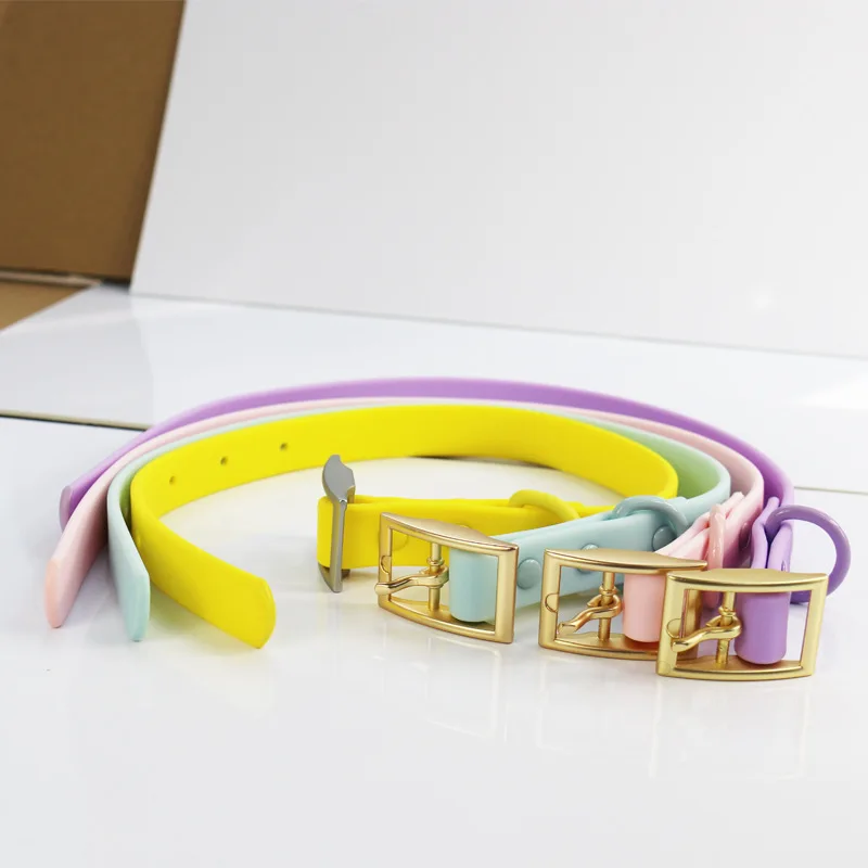 Wholesale High Quality Custom Colors Silicone Coated Webbing Dog Collar PVC Waterproof Dog Collar And Leash