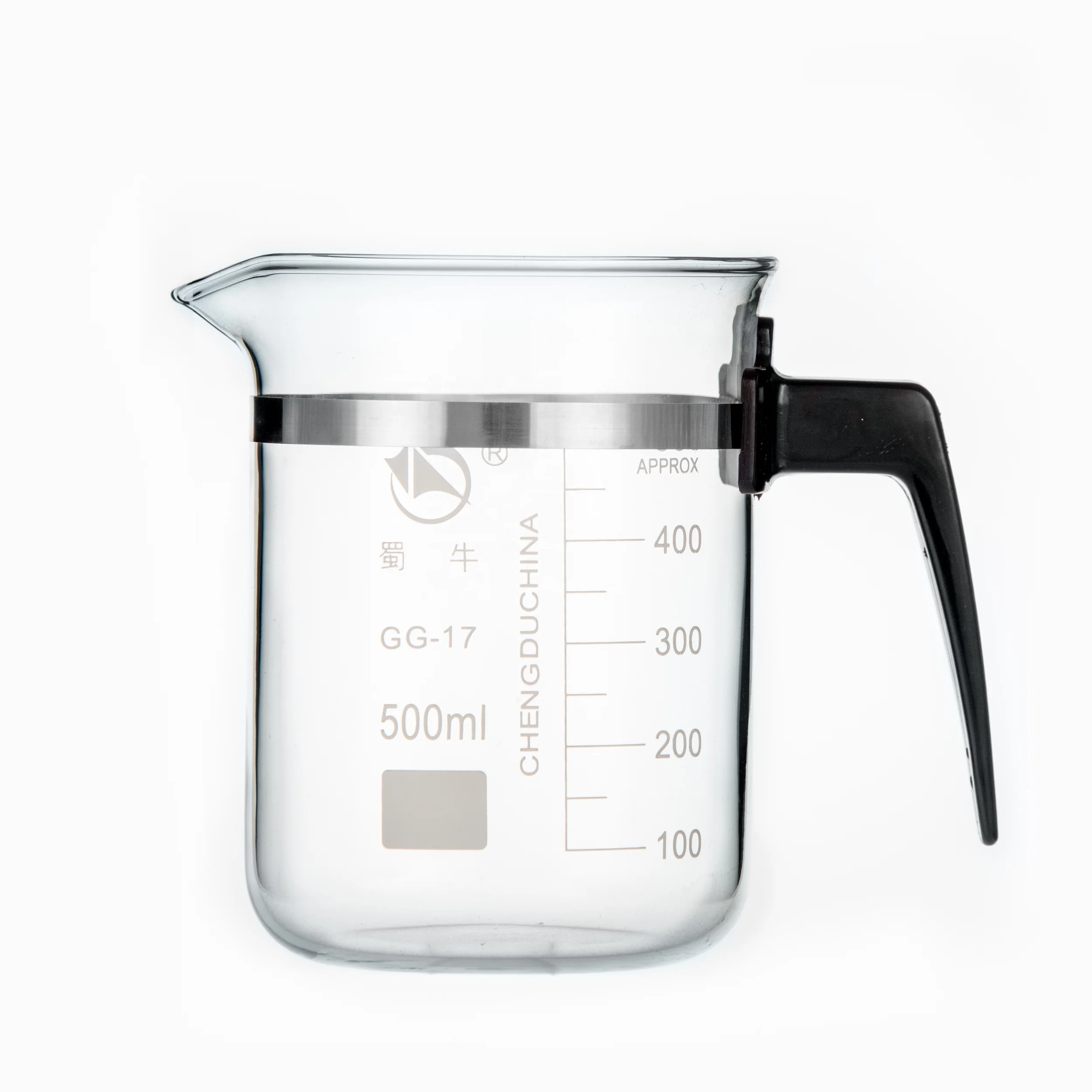 Labs Measuring Tool Glass Graduated Beaker With Plastic Handle