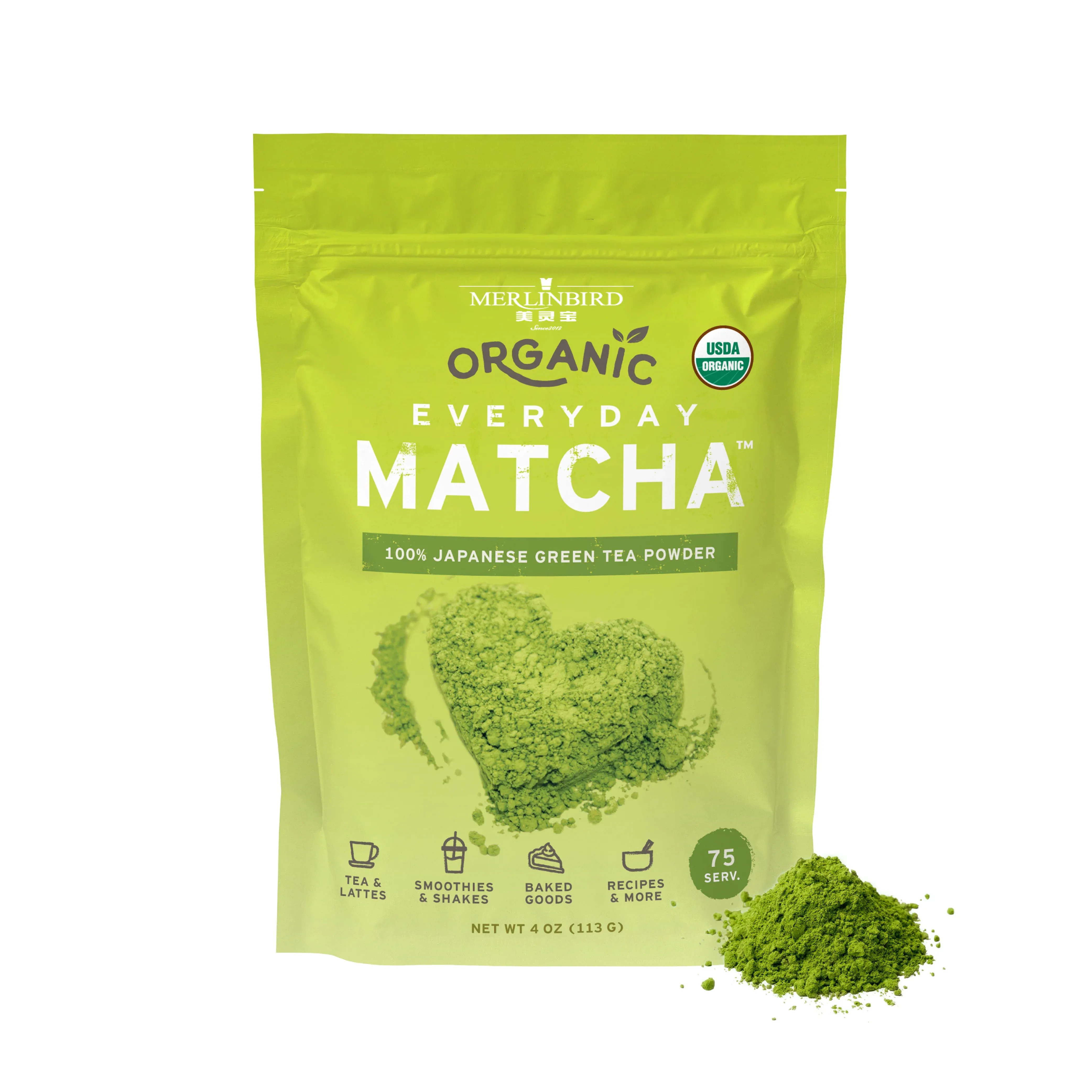 Private label 100% Organic Japanese Style  Ceremonial Grade Pure Green Tea Matcha