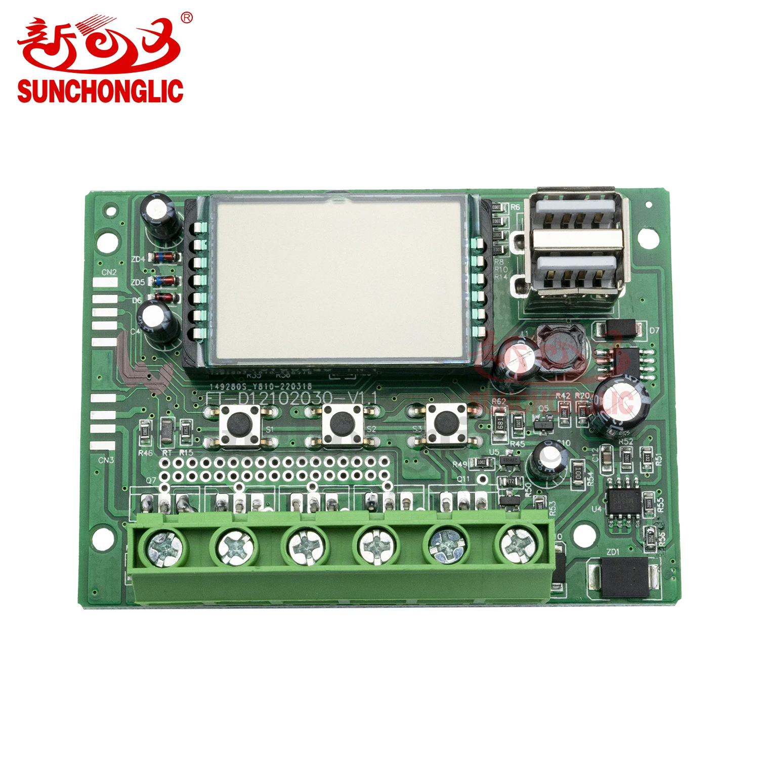 Sunchonglic 12V 24V 30A dual 5V USB mini pwm manual solar charge controller