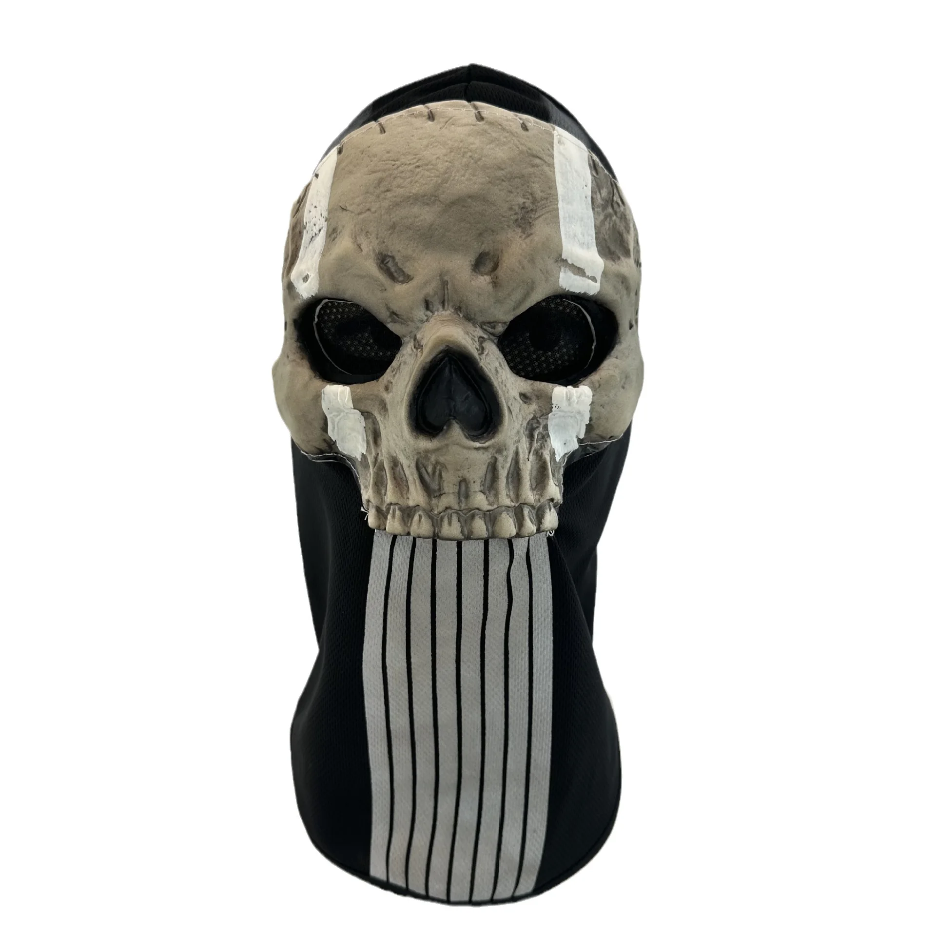 Halloween Ghost Mask MW2 War Game Ghostface Mask Scary Full Face  Mask Halloween Costume for Men Women