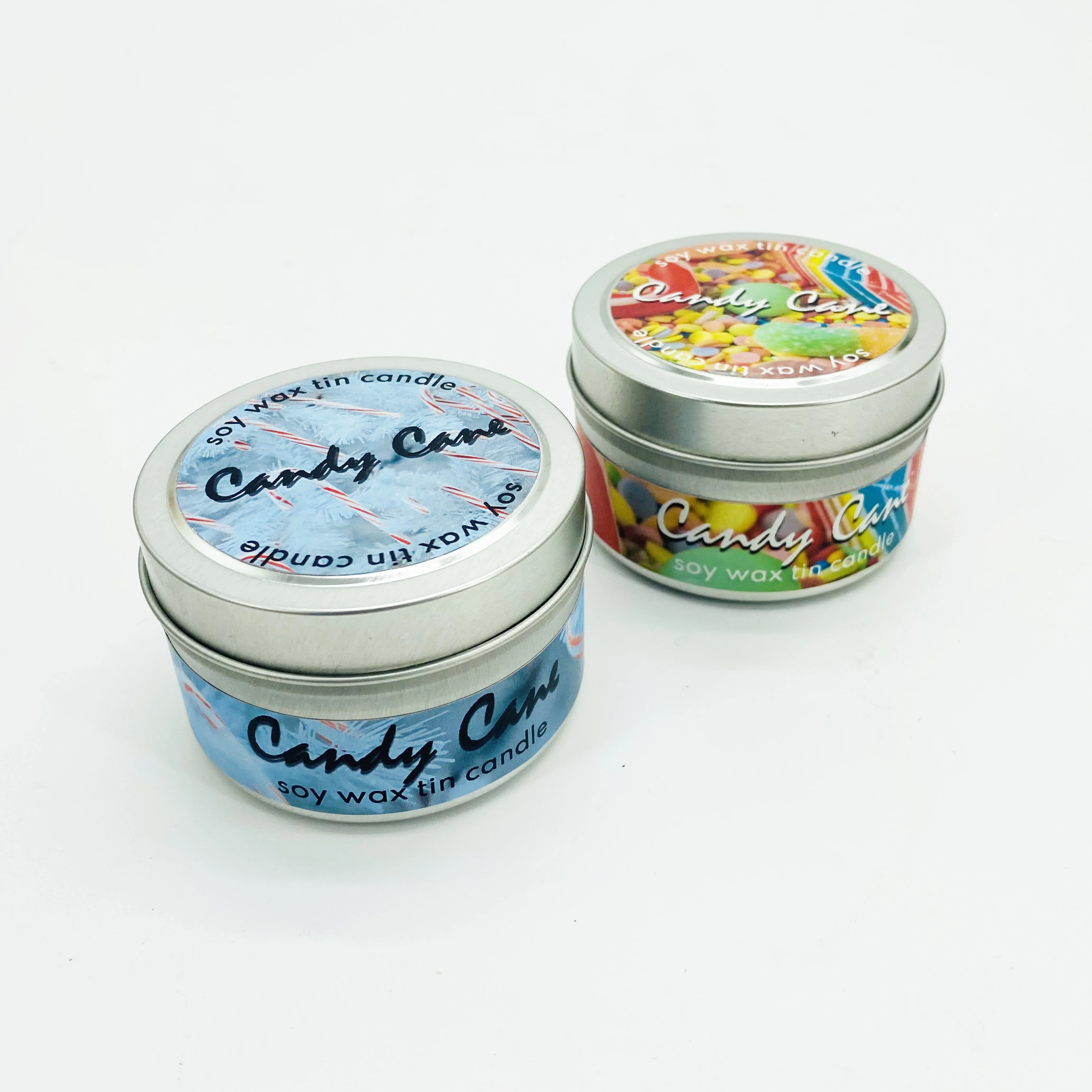 Wholesale Custom Home Decor Tin Jar Organic Aromatherapy Soy Candle Private label High Quality Christmas Luxury Scent Tin Candle