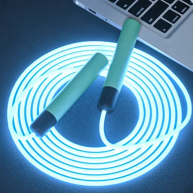 Skipping Rope Led Lights for Exercise Glow in The Dark Fitness Skipping Jump Rope for Children Adults Trainer