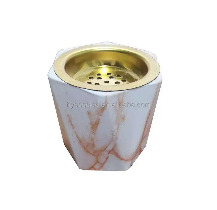 Fashion Marble Gold Charcoal Jars Thurible Aromatherapy Furnace Arabic Ceramic  Incense Burner Zen Incenso Luxury Decor
