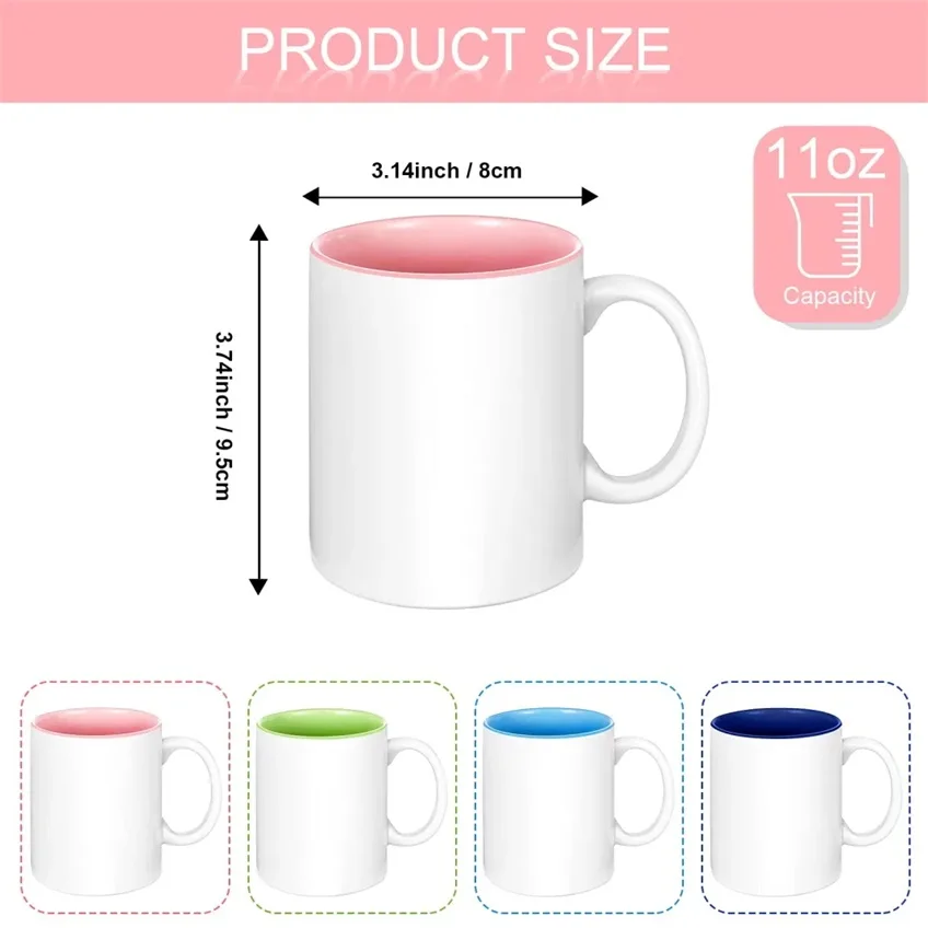 Wholesale Ceramic Mugs Coffee Blank Custom Porcelain Sublimation Mugs Set for Coated Oz Cup