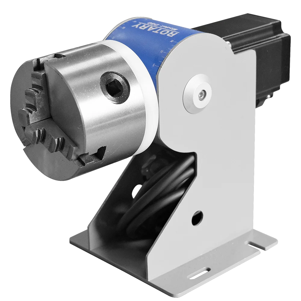 D80/100/125mm Three-Jaw Rotary Chuck Multi-angle adjustment for Fiber Laser Engraving Machine,Angle Grinder,Engraving Machine