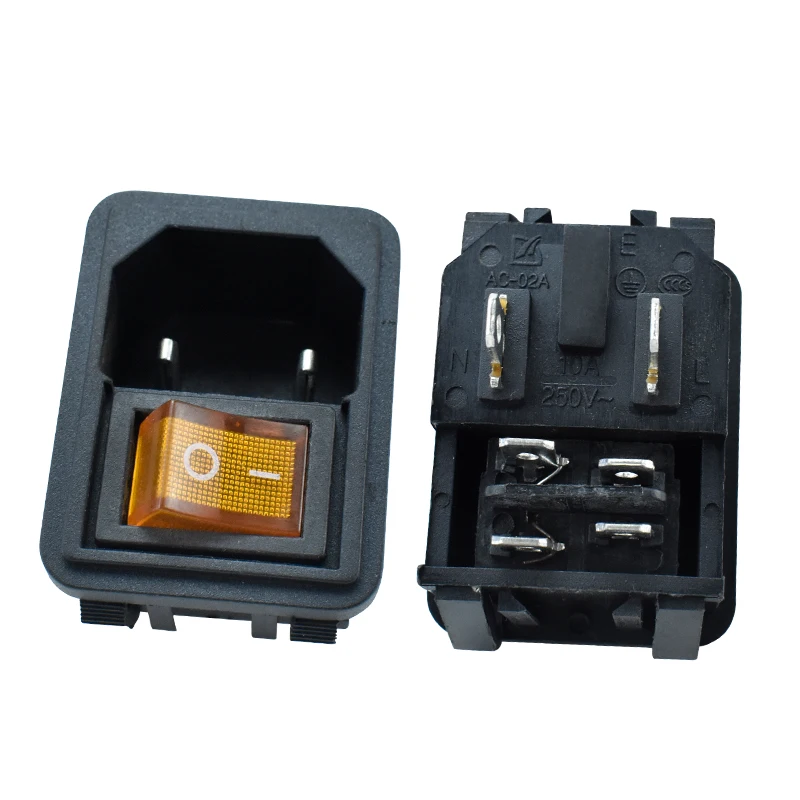 Two-In-One AC Power Switch Socket 2 3 4 5 6 Pin LZ-14, LH-14, DB-14