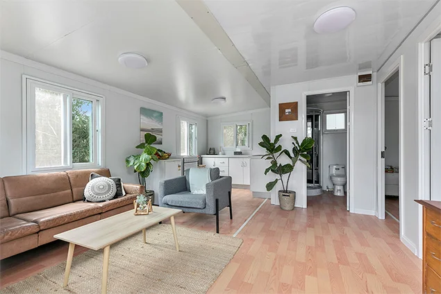 conteneur habitable Muti-fucntion container homes  America with curved island portable floating house