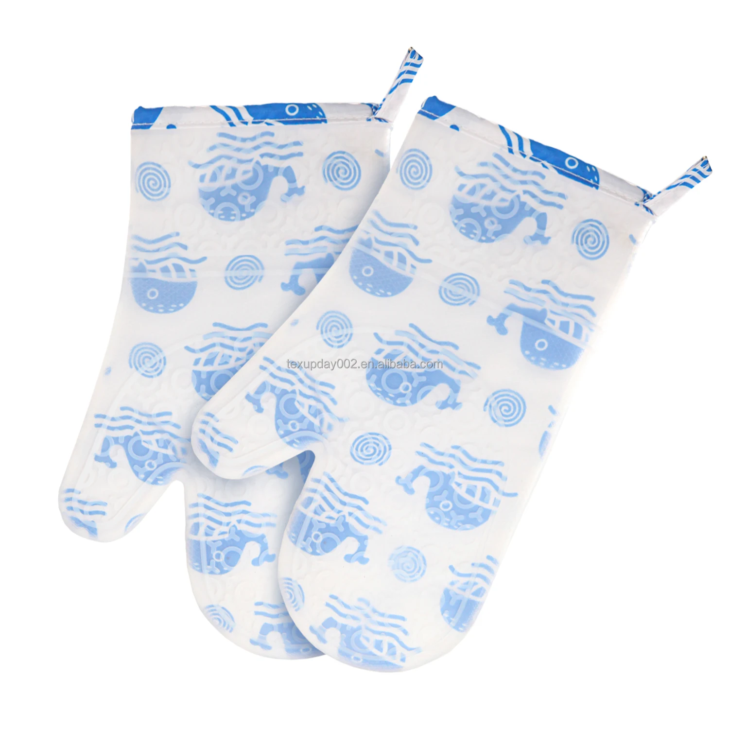 Hot Selling Newest Design Cotton Lining Oven Mitt Silicone Oven Gloves For Kitchen