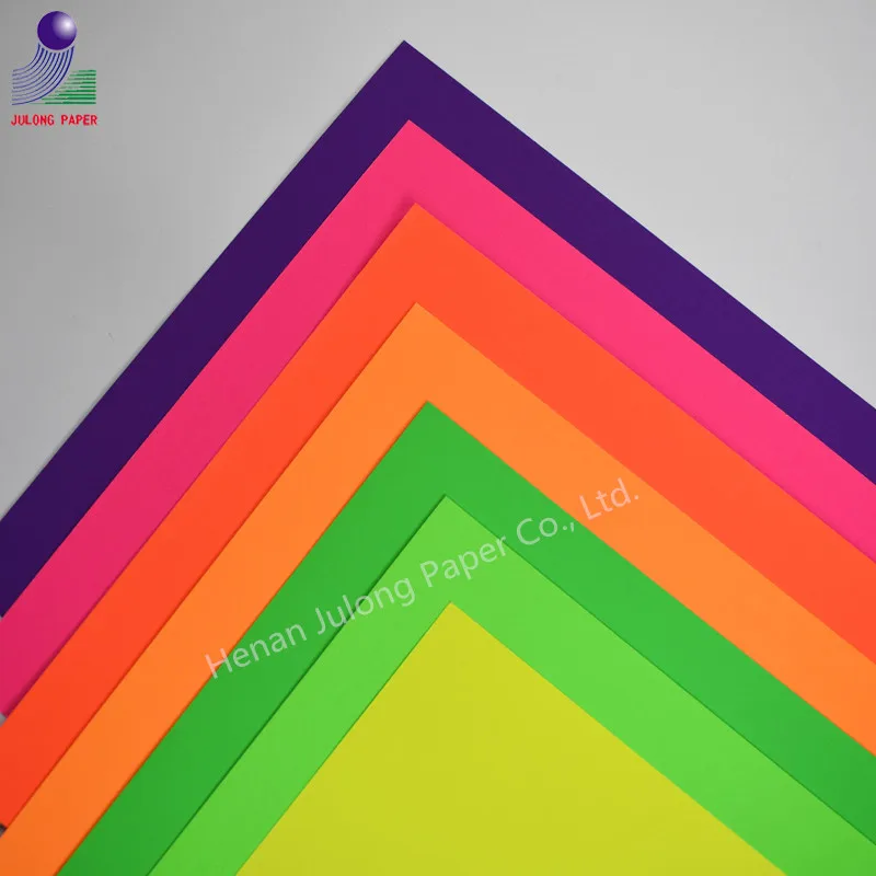 Colored Fluorescent Paper for Packing and Printing