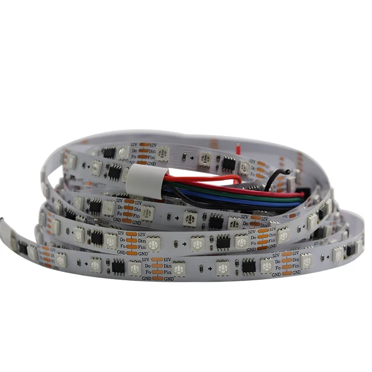 RGB running led strip LB1934A   2818 break-point transmission 5m/reel 12/24v dc 3leds 1 pixel strips