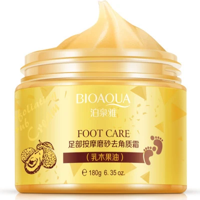 Shea Butter Exfoliating Foot Care Cream Moisturizing Foot Scrub Feet Pedicure Cream For Cracked Heels