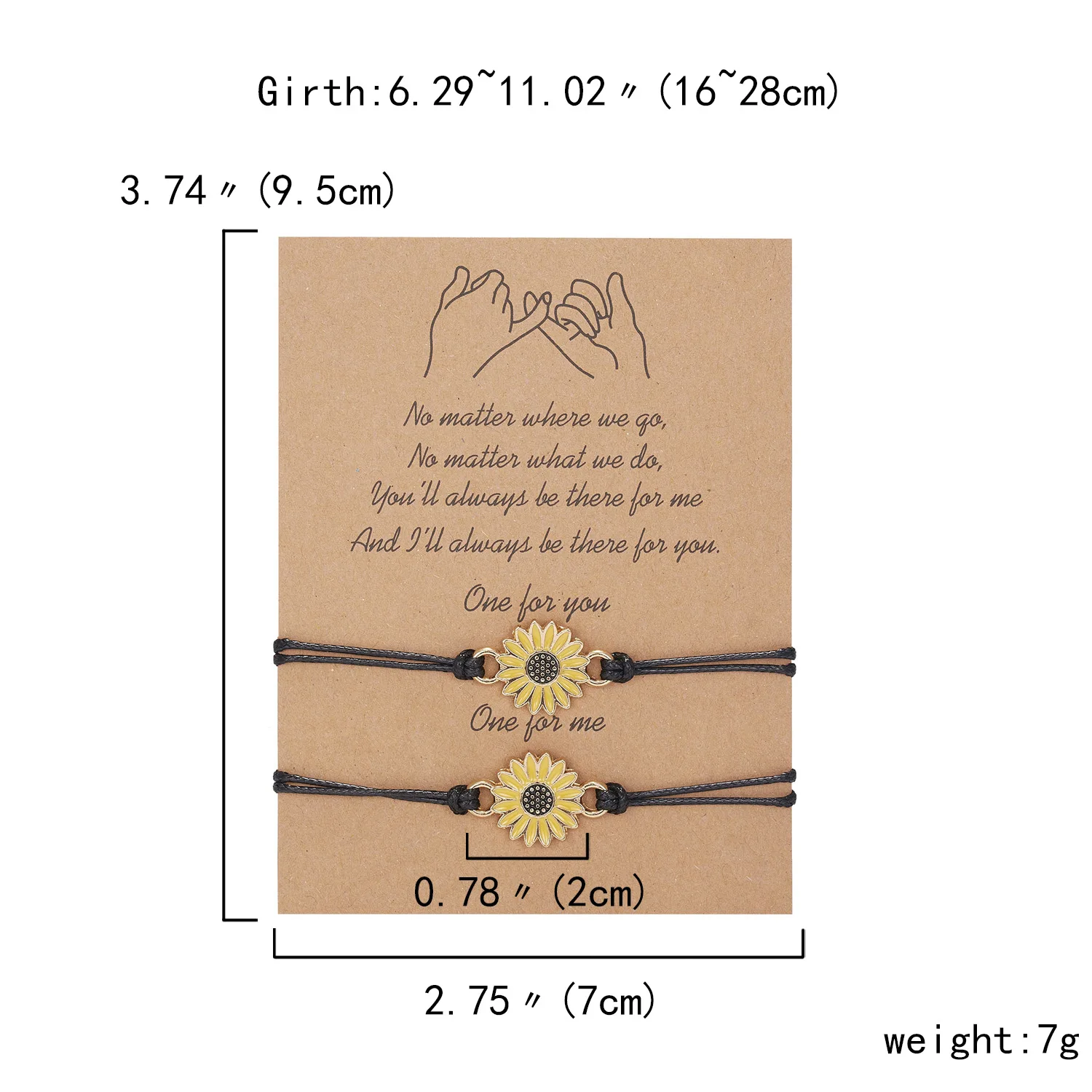 Handmade Fashion Boyfriend Girlfriend Gifts Good Wish Pinky Promise Couples Bracelets