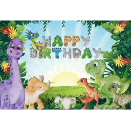 Customized Dinosaur Jungle Forest Animal Safari Party Kids Baby Shower Birthday Backdrop Photography Background for Photo Studio