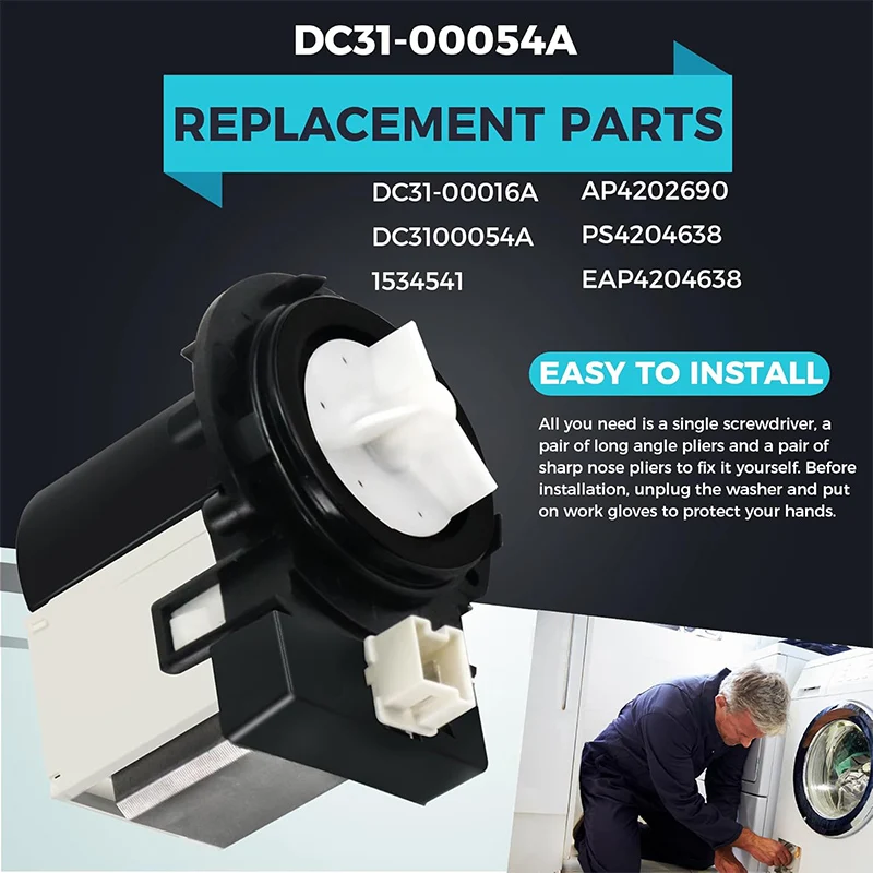Оптовая продажа оригинальный DC31-00054a дренажный насос двигатель пригодный для стиральной машины Sam-sung заменяет DC31-00016A 1534541 AP4202690