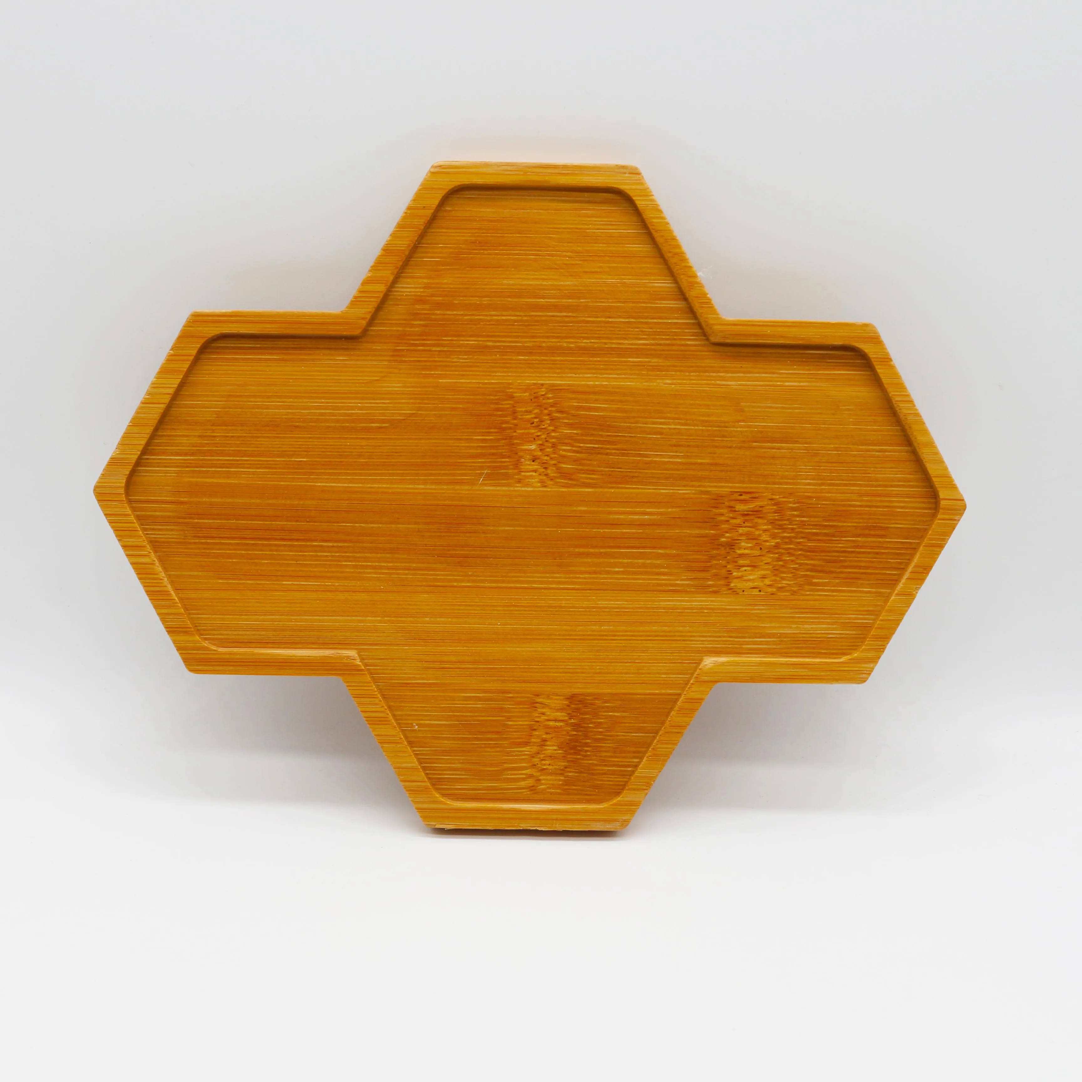 Irregular shape Custom Coffee Blank Pallet Cup Mat For Drink Square Bamboo Coaster