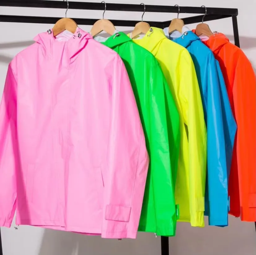 high visibility hi viz neon yellow blue pink orange green purple color winter bike security safety reflective street wear jacket