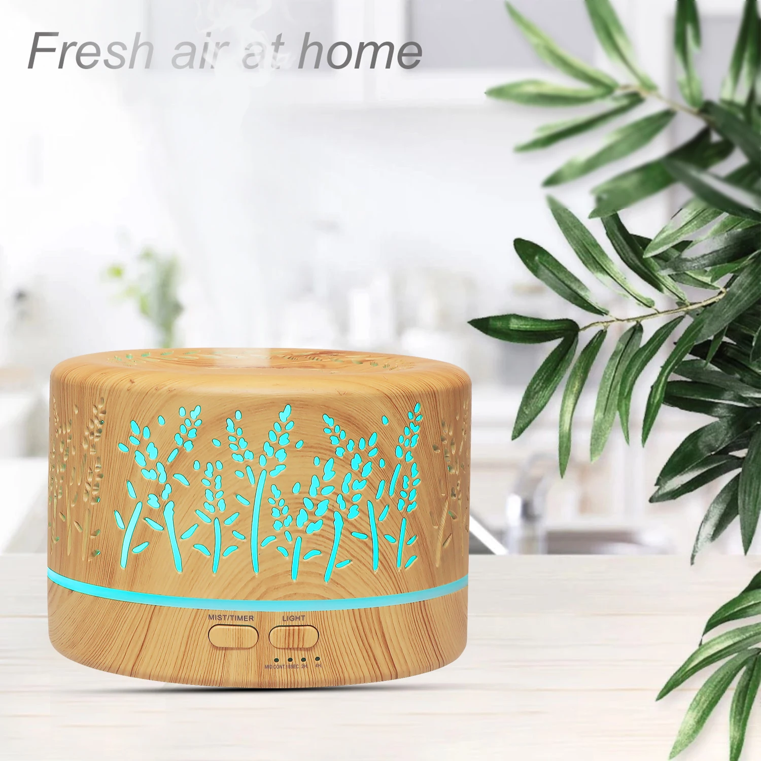 Big fog humidifier Remote Control Lavender  diffuser Ultrasonic aroma diffuser Led Light essential oil big capacity