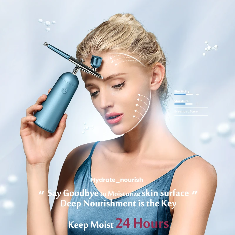 Home Mini Skin Care Humidifier Face Mist Sprayer Water Maker SPA Mister Lazy Facial Mask Moisturizing Sprayer Airbrush Kit
