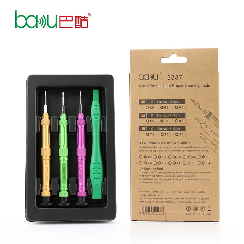 
BAKU ba-3337 Watch Repair Screw Driver Magnetic Set Tool Mobile Phone Mini Screwdriver Oem Torx S2 