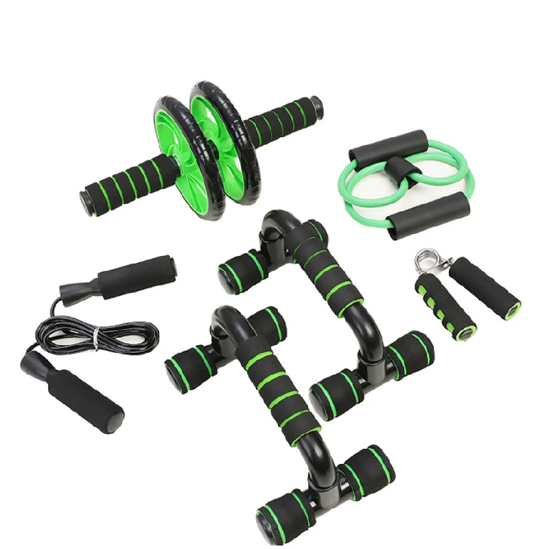 Strength Training AB Wheel Roller Elbow Support Home Exercise 6 in 1 AB Wheel Roller Kit