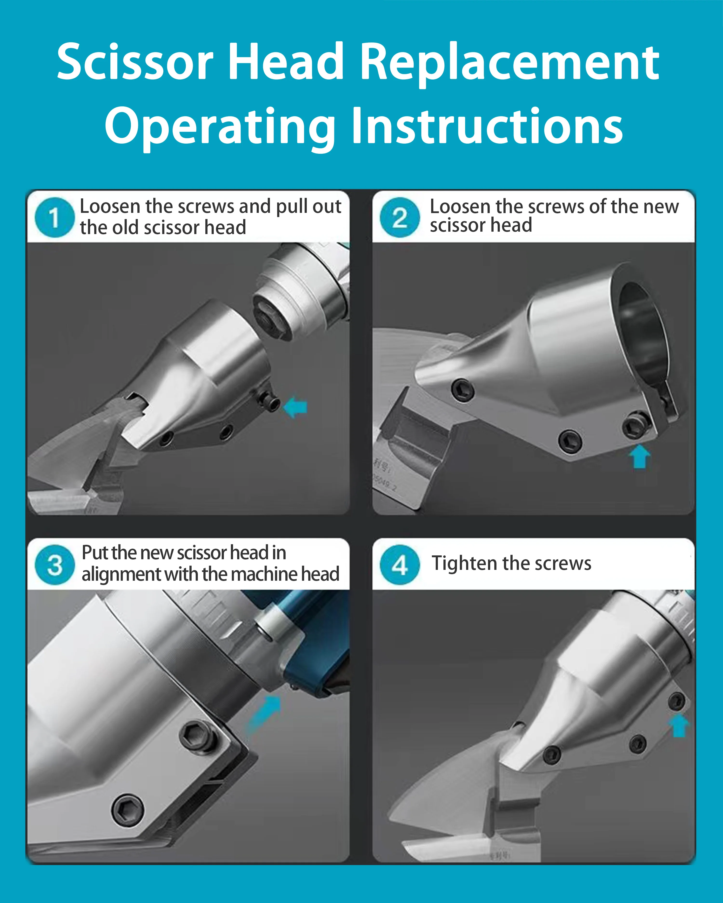WOSAI Wholesale Comfortable Handle 20V Wear Resistant Brushless Cutting Shear Iron Sheet Scissors