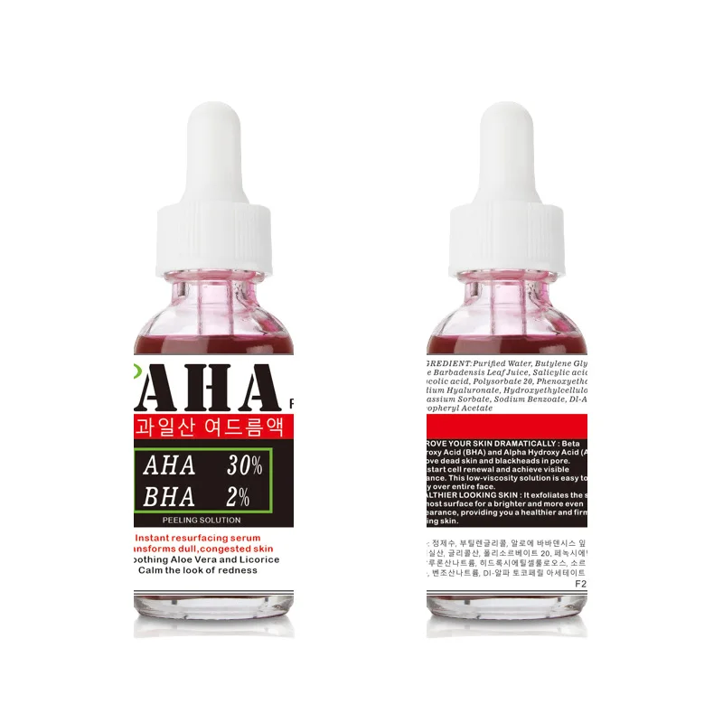 30ml ORDINARY AHA 30% + BHA 2% Peeling Solution Primer Makeup 10-Minute Exfoliating Face Brighten Anti Aging Serum