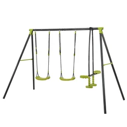 XIUNAN XNS008 Hot Sales 3500*1380*1800mm Metal and Plastic Wearable and Strong Child Swing  for Playground kIids Slide